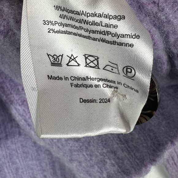 Baum Und Pferdgarten alpaca blend cardigan button closure balloon sleeves. - Picture 9 of 11